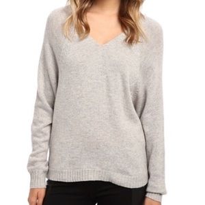 BCBGMAXAZRIA Grey Wool blend V-neck Sweater